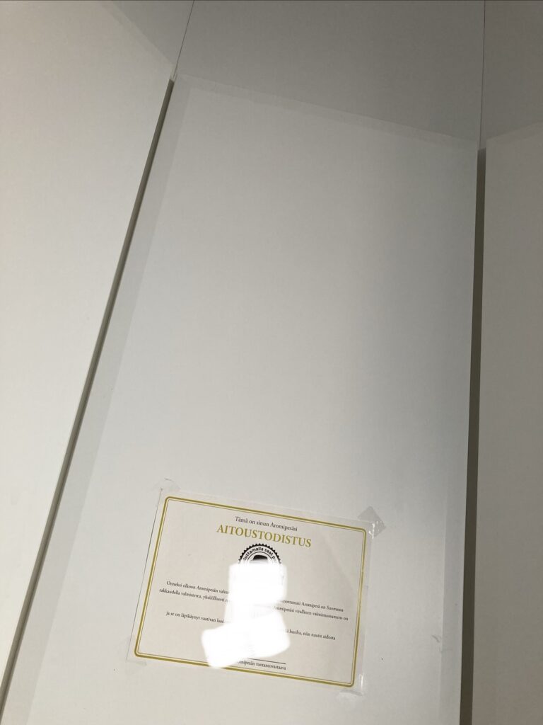 aromipesä,aitoustodistus,pömpeli
